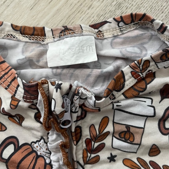 Pumpkin Spice Baby Ruffle Footed Romper | 12–18 Months - Picture 7 of 9